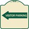 Signmission Visitor Parking With Left Arrow Heavy-Gauge Aluminum Architectural Sign, 18" x 18", TG-1818-24377 A-DES-TG-1818-24377 - alternate 1